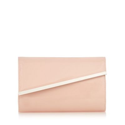 Light pink asymmetric clutch bag